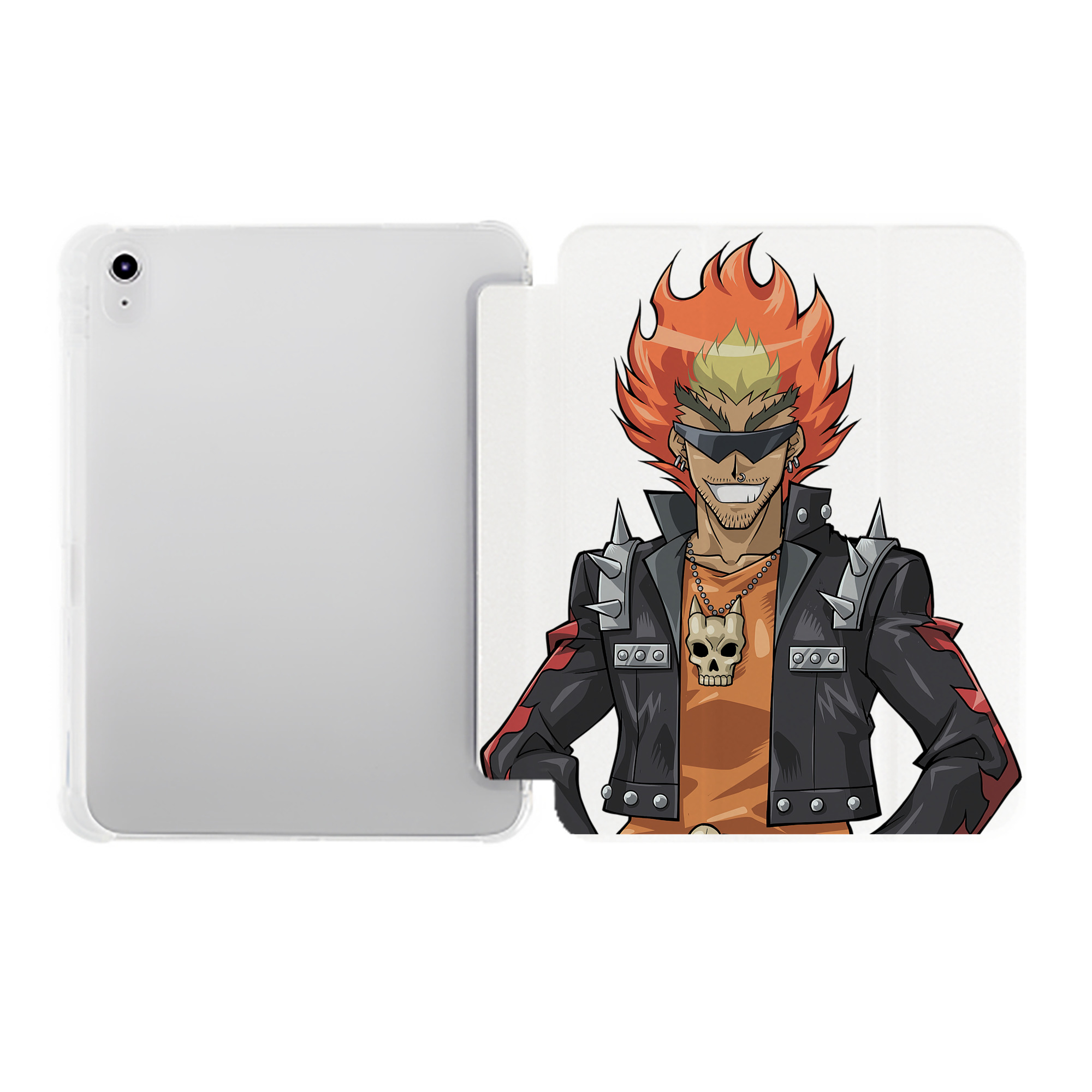 （画像用） 遊☆戯☆王 Yu-Gi-Oh! IPad ケース ペン収納付き 三つ折りスタンド PUレザー×シリコン 対応機種9.5/10.5/10.9インチ